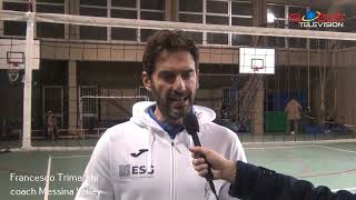 Le dichiarazioni coach Francesco Trimarchi Messina Volley postgara 31 contro Pallavolo Oliveri [upl. by Accebber]