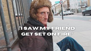 Homeless man shares his trauma living in the streets  London Street Interview [upl. by Sinnaoi886]