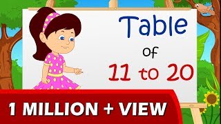 Tables of 11 to 20  Multiplication Tables for kids  Learn Multiplication Tables for children [upl. by Ettenoj]