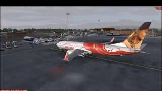 FSXSE BOEING 738NGX  AIRINDIA EXPRESS  KATHMANDU VNKT  KOLKATA VECC  TIME LAPSE VATSIM [upl. by Rudman104]