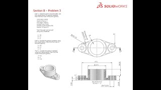 Solidworks CSWA Exam Practice  PART MODELLING  Section B  3 [upl. by Naujak]