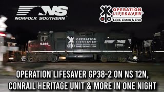 Operation Lifesaver GP382 On NS 12N Conrail Heritage Unit amp More In One Night [upl. by Hendrix621]