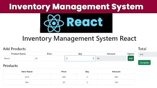 Inventory Management System React Step by Step [upl. by Winthrop]