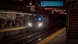 IND 8th Avenue Line A Train Action At 181st Street [upl. by Munson851]