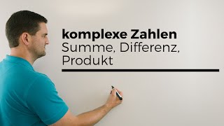 Rechnen mit komplexen Zahlen Summe Differenz Produkt  Mathe by Daniel Jung [upl. by Colbye407]