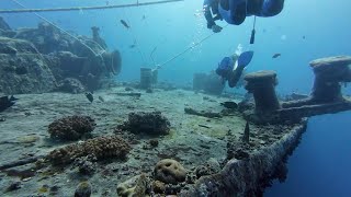 Thistlegorm wreck dive outside [upl. by Llerrahs]