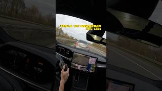 Cheapest Tesla Model S vs Mercedes AMG C63s on German autobahn [upl. by Oiramel]