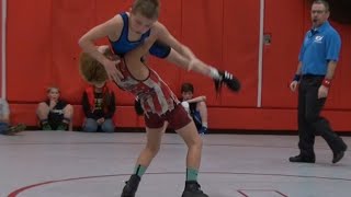 14 Brenden Chaowanapibool Middle School Sumner SD Wrestling Highlight [upl. by Anivle]