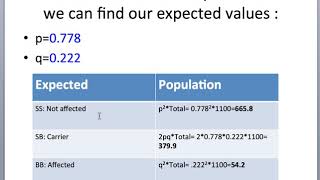Hardy Weinberg Chi Squared [upl. by Freedman]