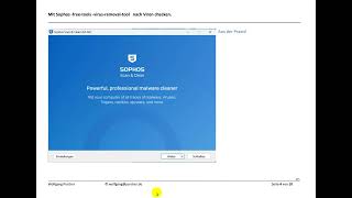 Sophos Scan und Clean ein Offline Virenscanner fue Notfälle [upl. by Simara]