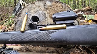 300 Win Mag vs 200lb Lead Block rare ammo [upl. by Anitsyrhk]