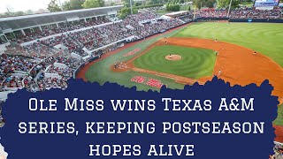 Ole Miss baseball keeps postseason hopes alive with series win  Rebel Report LIVE [upl. by Ellinad]