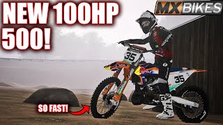 THIS NEW 100HP KTM 500 2 STROKE IS SO FAST MXBIKES [upl. by Anen]