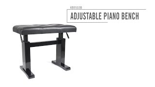 Height Adjustable Piano Bench  KB9503B [upl. by Erdnaed]