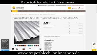 Trapezblech online bestellen [upl. by Edialeda]