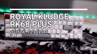 ROYAL KLUDGE RK68 Plus  Review  Great option for Beginners [upl. by Atinnek]