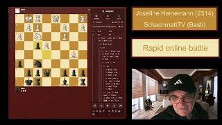 WGM Josefine Heinemann vs SchachmattTV [upl. by Nimra]