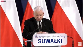 Spotkanie Jarosława Kaczyńskiego z mieszkańcami Suwałk [upl. by Mij]