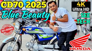 Honda CD 70 2025 Model Blue Complete Special Video In 4K Ultra HD [upl. by Giffard]