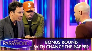 Chance the Rapper and Jimmy Fallon Team Up for a HighStakes Bonus Round  Password [upl. by Nrubyar]