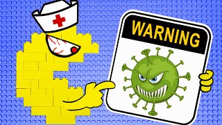 Pacman Doctor Fights New Viruses  Pacman Lego Stopmotion [upl. by Marena]