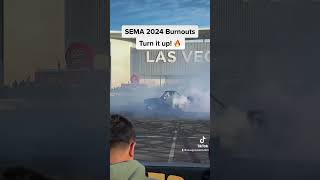 Burnouts at SEMA 2024 blowthetires turn up the volume [upl. by Kenlee]