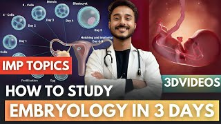 how to study embryology in mbbs 1st year  embryology important topics  embryology note [upl. by Yelnahs]