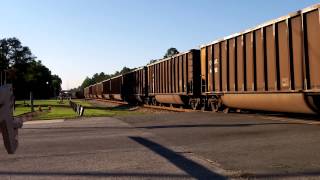 HD CSX T101 Bostwick FL coal train with Gevo leading at Folkston GA 51413 [upl. by Atinnor]