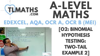 ALevel Maths O206 Binomial Hypothesis Testing TwoTail Example 2 [upl. by Tallia904]