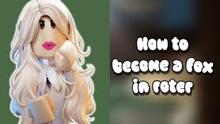 How to become a fox in red foxes revival update  Roblox  Red foxes grammar school [upl. by Stanislaus]