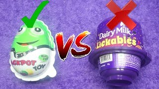 Dairy Milk Lickables With Free Toy VS JACKPOT TOY With Free Toy [upl. by Adolf431]