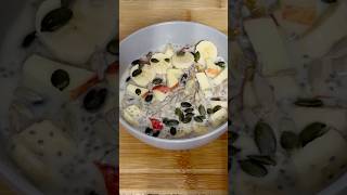 Chia pudding with Fruits ampnuts  Overnight oats shorts reels youtubeshorts cooking asmr yt [upl. by Ossy559]