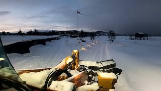 Snow plowing north norway [upl. by Cirded]