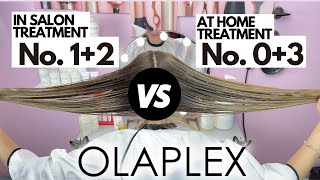 WHAT IS OLAPLEX Olaplex SALON TREATMENT N1amp2 vs HOME TREATMENT N0amp3 [upl. by Ahsinawt554]