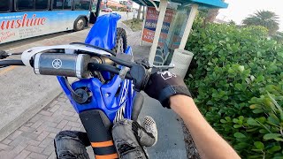 INSANE YZ125 WHEELIE COURSE IN TRAFFIC [upl. by Abad226]