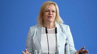 Bundesinnenministerin Faeser stellt neues Migrationspaket vor [upl. by Hogle749]