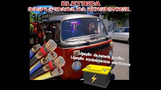 ELÉTRICA SIMPLIFICADA KOMBI   COMPLETO  BATERIA AUXILIAR E EQUIPAMENTOS ELETRÔNICOS [upl. by Ahtebbat]