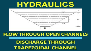 Determination of Discharge through trapezoidal channel  Online Civil Engineering Notes [upl. by Erbua]