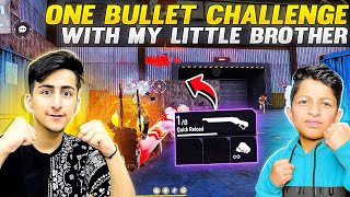 One Bullet Challenge With My Little Brother  Garena Free Fire [upl. by Addie]