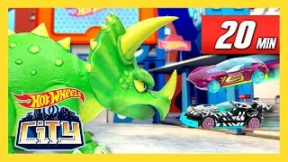 ULTIMATE DINO DEMOLITION  Hot Wheels City  HotWheels [upl. by Aihsotal96]