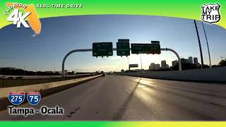 Tampa to Ocala Florida on Interstate 275 amp Interstate 75 Drive in 4K [upl. by Eannaj]