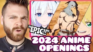 FIRST TIME REACTING to new 2024 ANIME OPENINGS  REACTION [upl. by Inhsor]