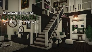 Bloxburg  Affordable Family Farmhouse  No advanced placing  60k  Roblox  Bloxburg speedbuild [upl. by Nirtak752]