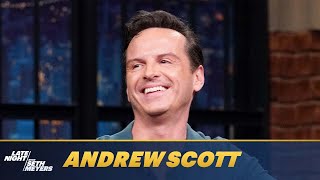 Andrew Scott Dishes on Being Fleabags Hot Priest and Filming All of Us Strangers [upl. by Ellehcil]