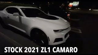 Stock hellcat vs Stock 2021 ZL1 Camaro [upl. by Mariejeanne]