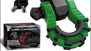 AUTMATCH Shackle Hitch Receiver 2 Inch with 34quot Mega D Ring Shackle Unboxing  Initial Review [upl. by Chemash561]