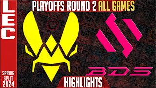 VIT vs BDS Highlights ALL GAMES  LEC Spring Playoffs 2024 Upper R2  Team Vitality vs Team BDS [upl. by Horter]