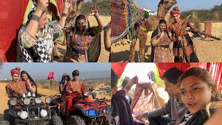 Humlog ne Phene Rajisthani dress aur kiye dance💃camel riding ke sath bike riding mai huwi hawa tide [upl. by Ennayram]