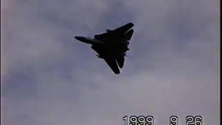 今では絶対見られないアメリカ海軍F14トムキャットの華麗な飛行 厚木基地ウイングス’９９ [upl. by Louisette]