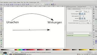 Inkscape gebogene Pfeile erstellen [upl. by Ellennad]